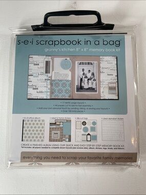 SEI Scrapbook in a bag Granny’s Kitchen. 8x8 memory book kit